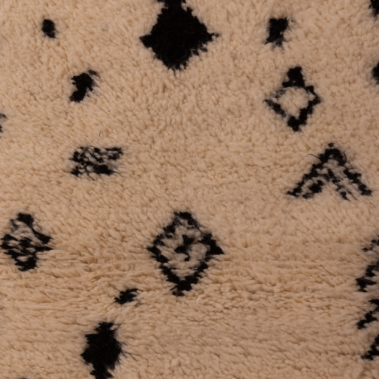 Tribal Black & White Moroccan Wool Rug - Handmade Berber Azilal Wall Hanging - Minimalist Ethnic Runner