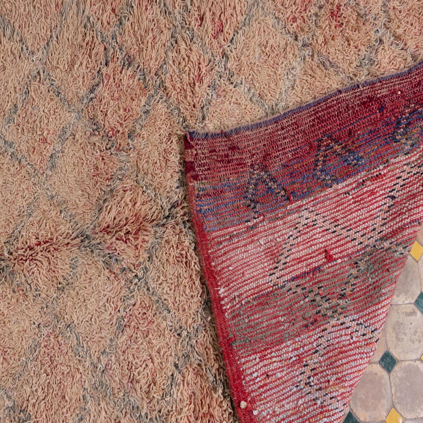 Vintage Talsint Moroccan Rug | Handwoven Wool Berber Carpet ; 8,69 ft / 4,43 ft