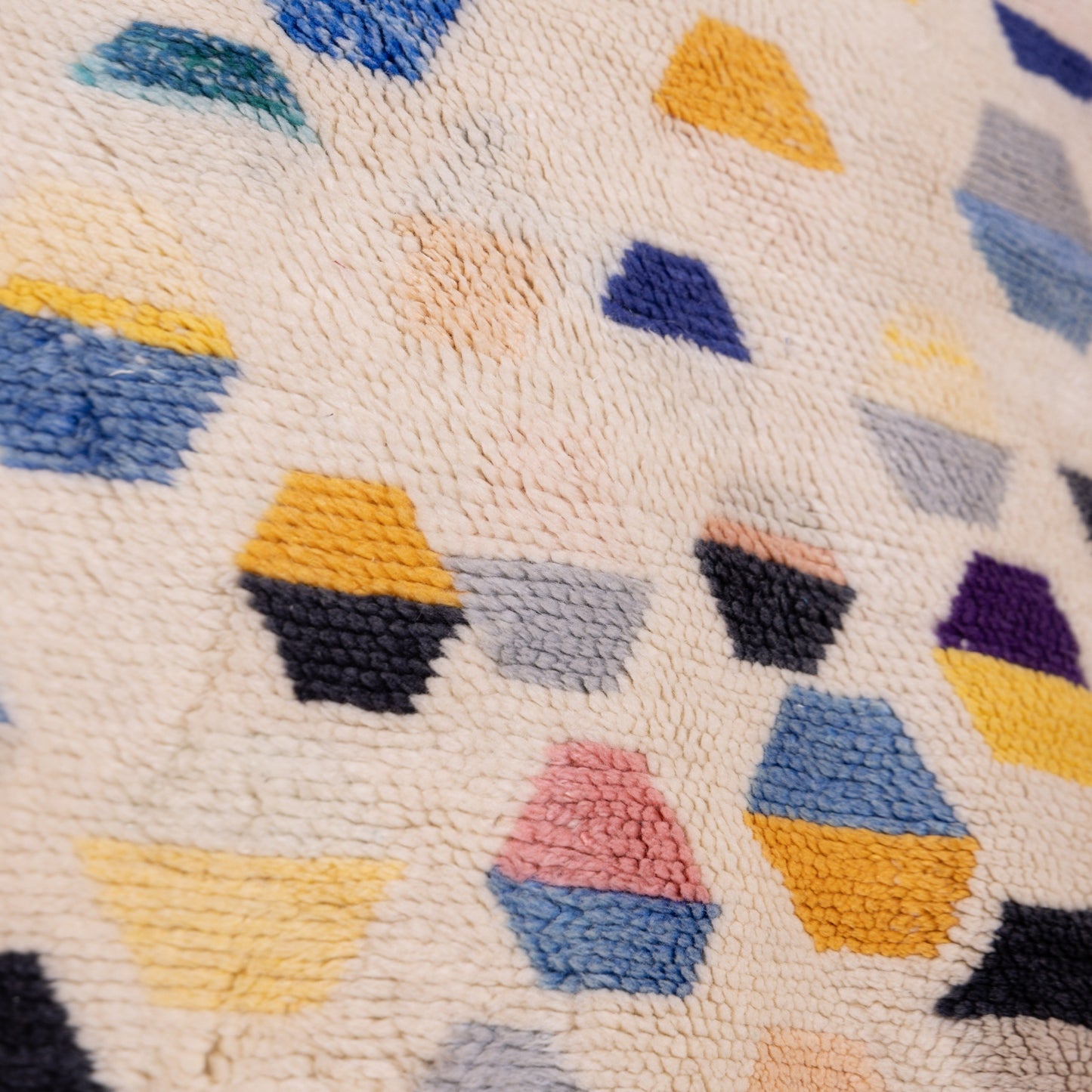 Handwoven Moroccan Mrirt Wool Rug – Colorful Geometric Berber Carpet