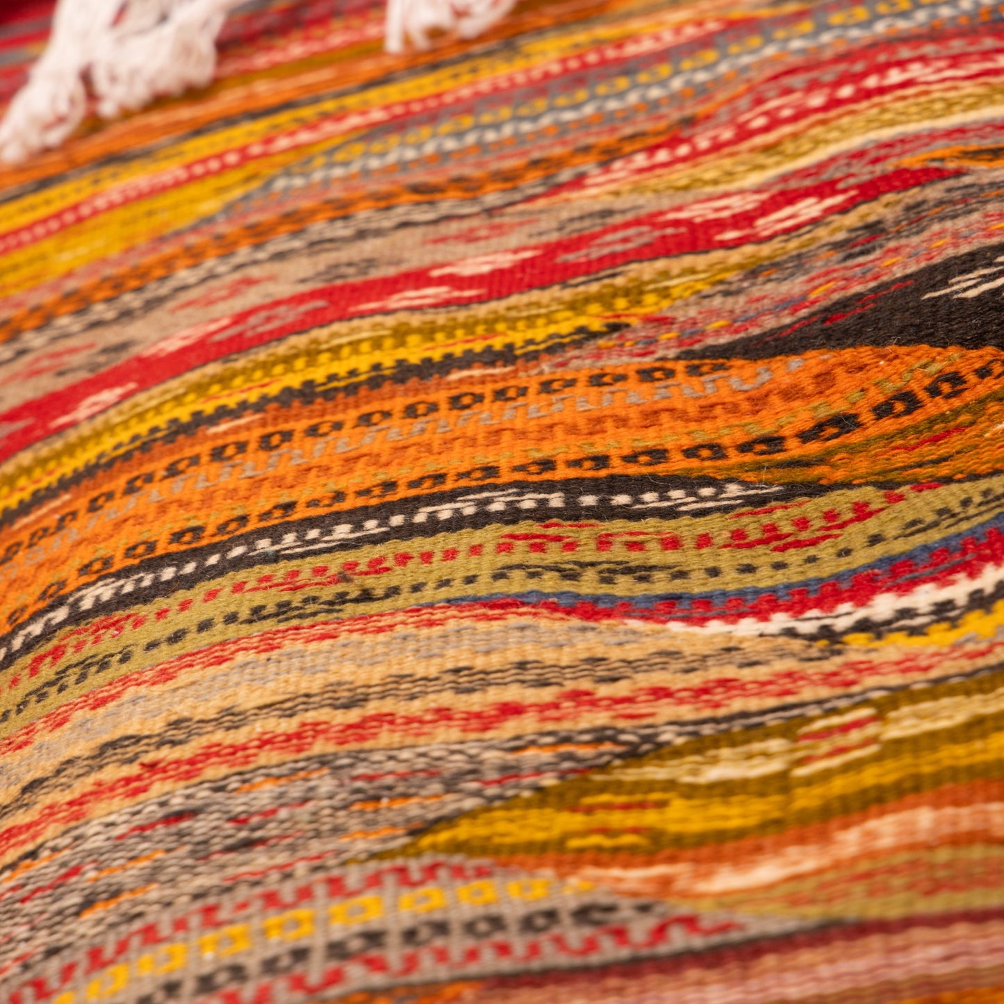 Moroccan Corridor Rug - Handwoven Runner - Earth-Tone Berber Patchwork Style