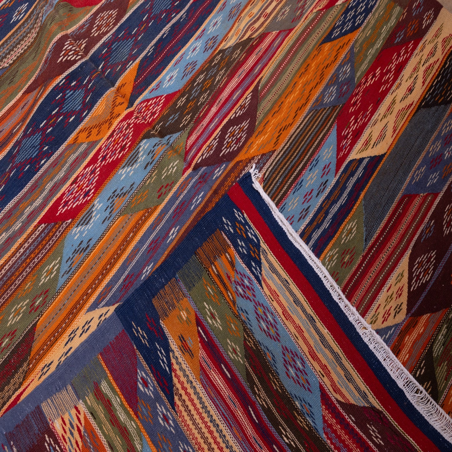 Handwoven Moroccan Akhnif Rug – Intricate Berber Wool & Cotton Carpet ; 8,53 ft / 4,92 ft