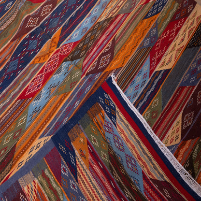 Handwoven Moroccan Akhnif Rug – Intricate Berber Wool & Cotton Carpet ; 8,53 ft / 4,92 ft