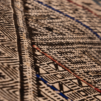 Vintage Moroccan Handwoven Berber Rug | Geometric Wool Tribal Runner ; 6,73 ft / 3,44 ft