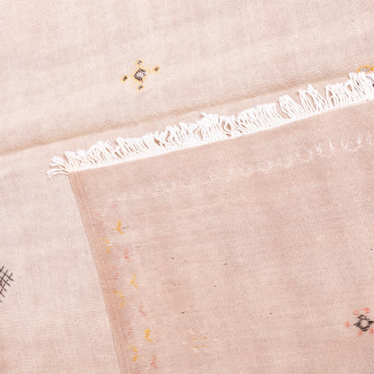 Handwoven Moroccan Akhnif Rug – Elegant Wool & Cotton Berber Carpet ; 9,84 ft / 9,84 ft