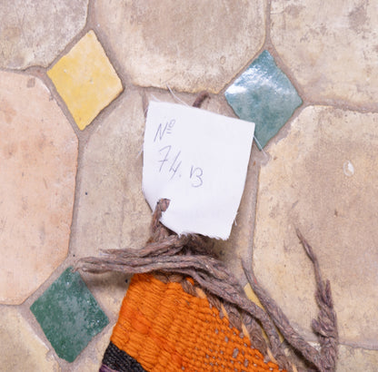 Vintage Moroccan Handwoven Rug – Rehamna Tribal Kilim ; 8,20 ft  / 4,92 ft