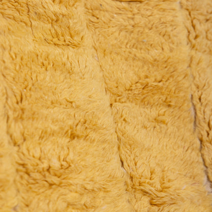 Handwoven Moroccan Mrirt Rug – Soft Yellow Berber Carpet with Subtle Grid Pattern