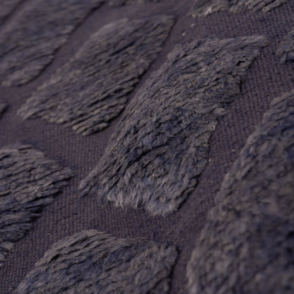 Moroccan Corridor Rug - Handwoven Runner - Dark Blue & Charcoal - Modern Berber Motif