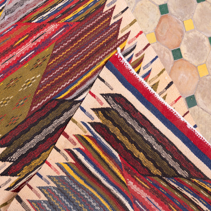 Handwoven Moroccan Akhnif Runner Rug – Bold Geometric Patterns ; 9,68 ft  / 1,97 ft