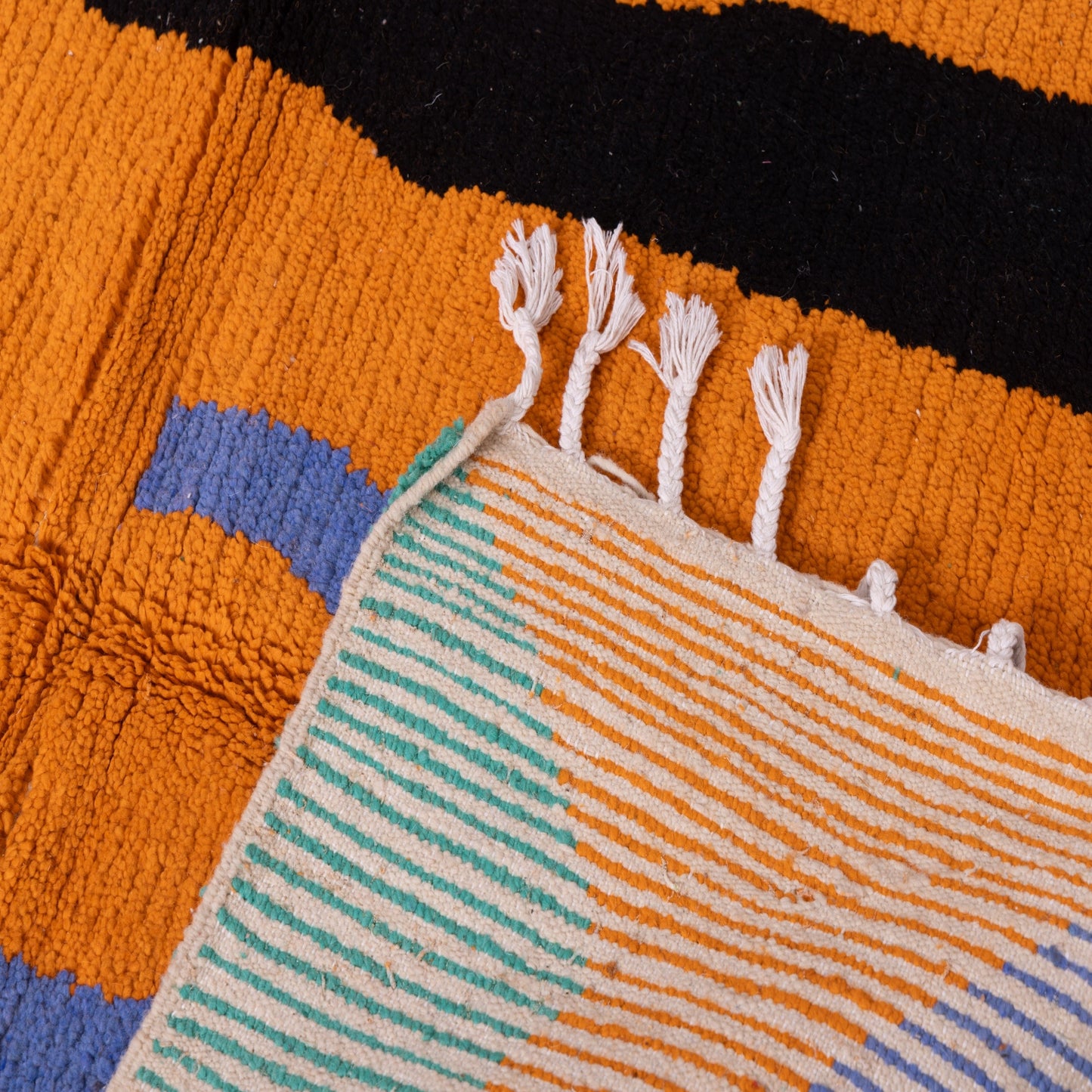 Handmade Boujad Moroccan Rug – Authentic Berber Wool Carpet – Unique Tribal Design