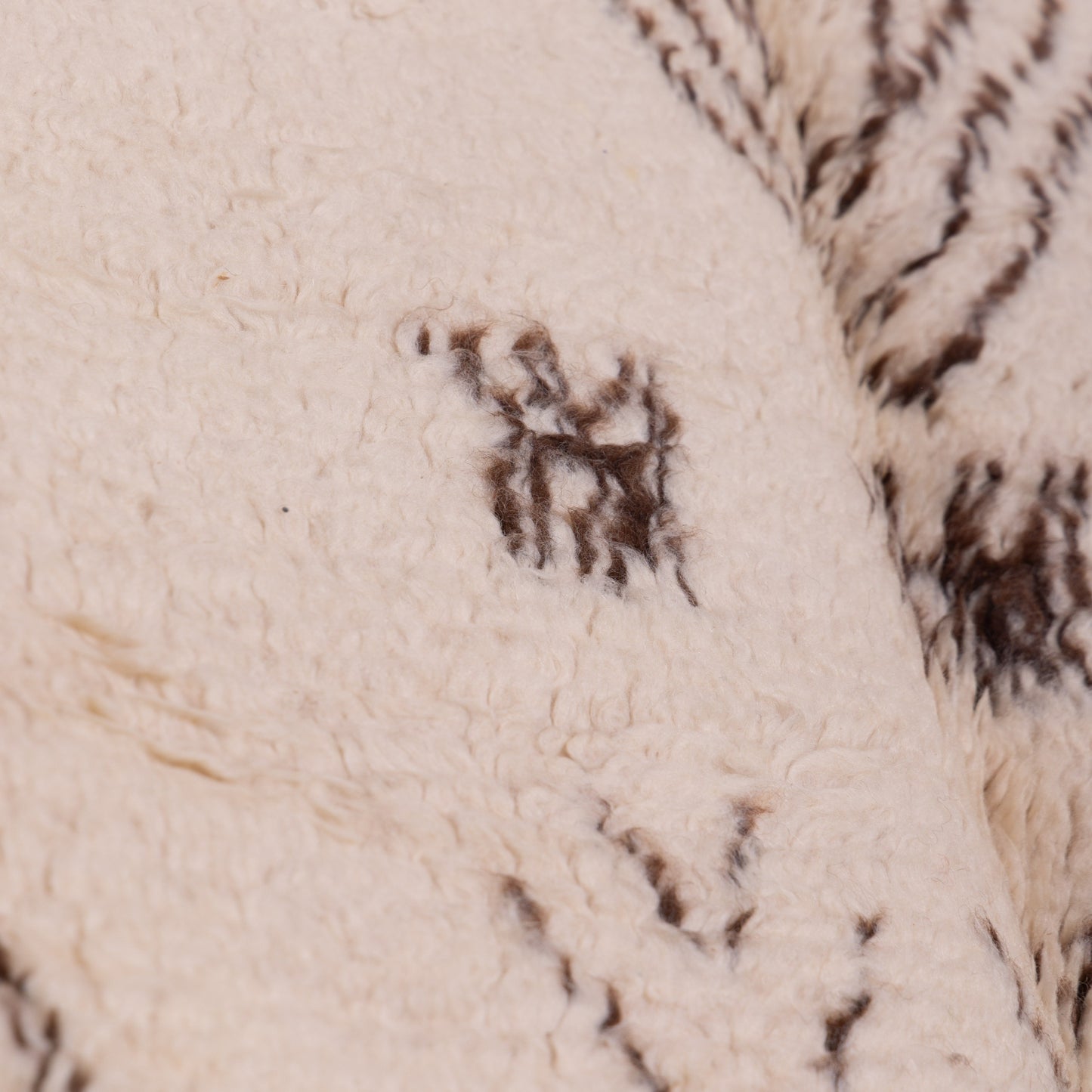 Minimalist Vintage Beni Ourain Runner -Tribal Monochrome Wool Rug from the Atlas Mountains