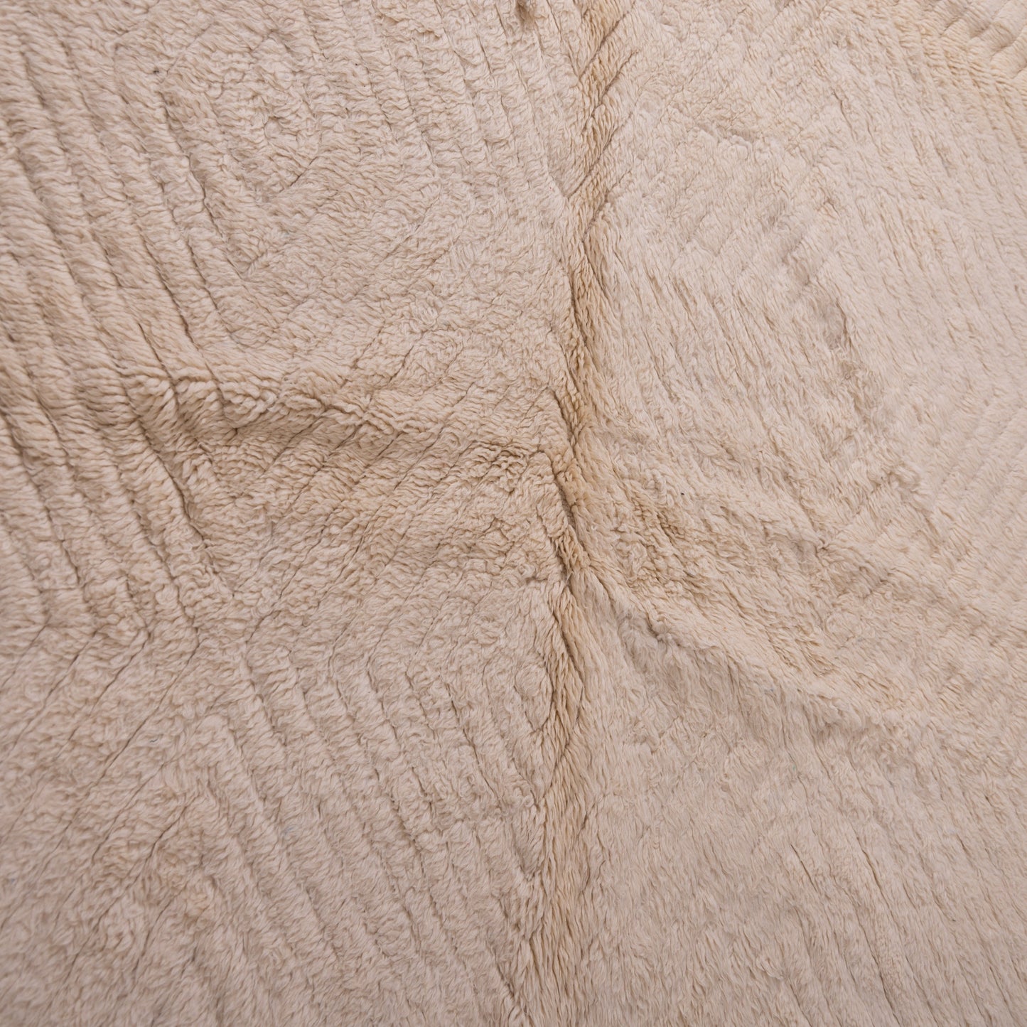 Handmade Mrirt Rug – 100% Wool Moroccan Berber Carpet – Cream Textured Geometric Wool Rug – Luxury Minimalist & Modern Home Decor