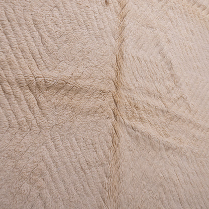 Handmade Mrirt Rug – 100% Wool Moroccan Berber Carpet – Cream Textured Geometric Wool Rug – Luxury Minimalist & Modern Home Decor