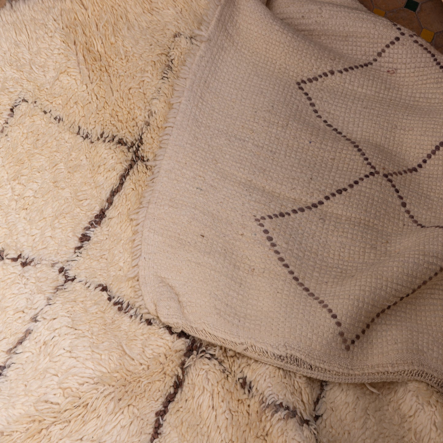 Vintage Moroccan Boucherouite Rug | Handwoven Recycled Textile Berber Carpet | Vibrant Boho Statement Piece ; 9,84 ft /  6,23 ft