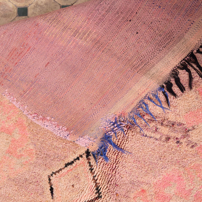 Vibrant Moroccan Boucherouite Rug – Handmade Berber Wool & Cotton Carpet