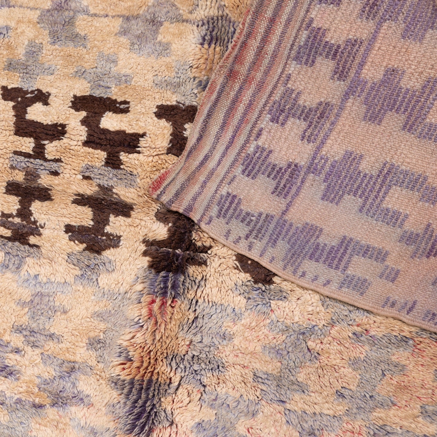 Vintage Moroccan Talsint Rug | Handwoven Berber Wool Carpet ; 7,71 ft /  6,73 ft