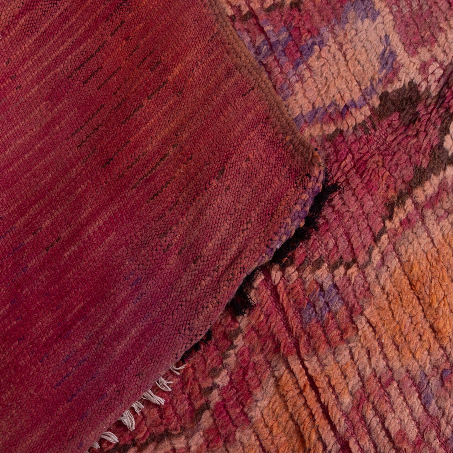 Vintage Moroccan Berber Rug – Handwoven Wool Carpet – Unique Abstract Tribal Design