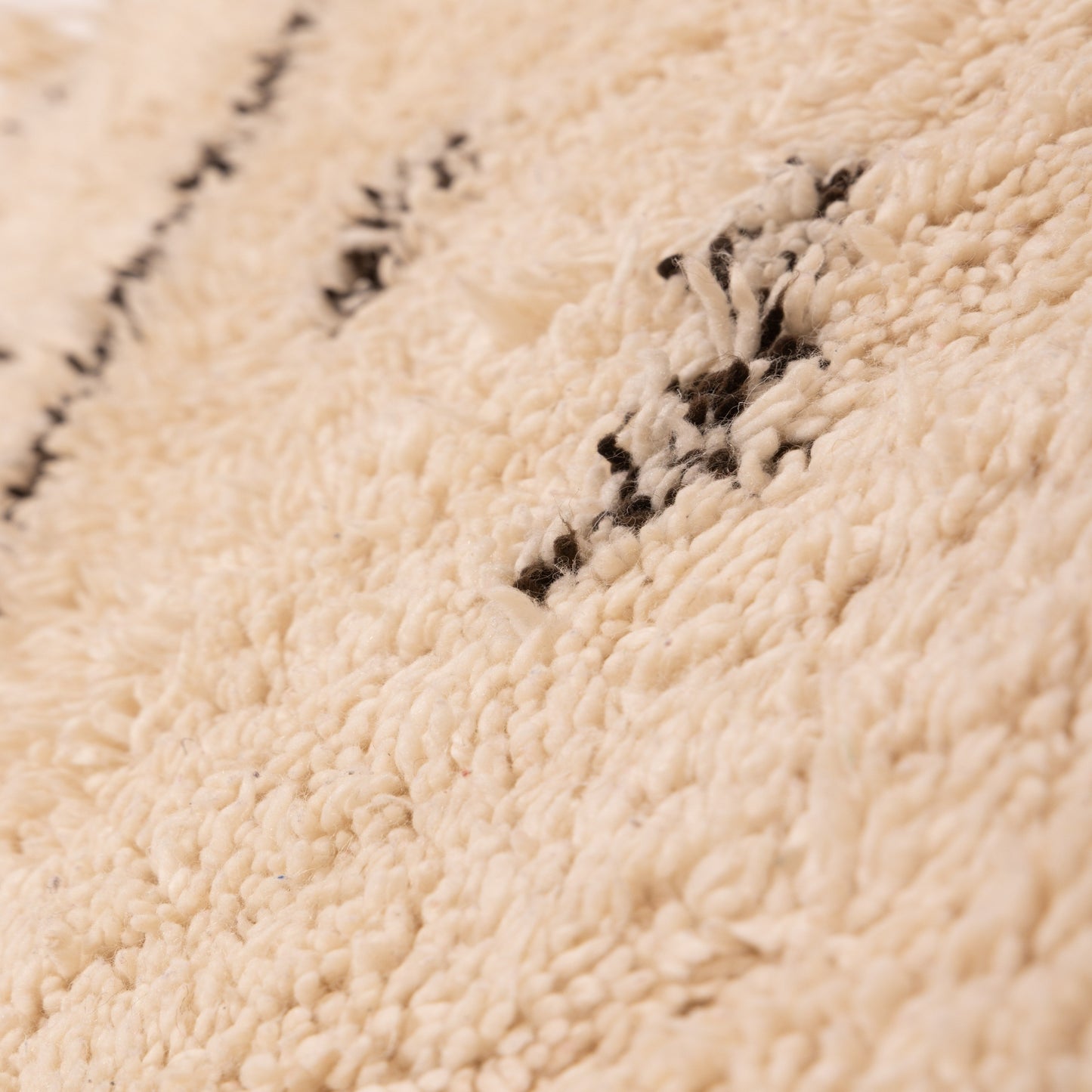 Modern Vintage Beni Ourain Rug | Abstract Moroccan Wool Carpet | Handmade Tribal Area Rug | Artistic Berber Symbols | 100% Wool | One of a Kind ;  9,51 ft / 6,56 ft