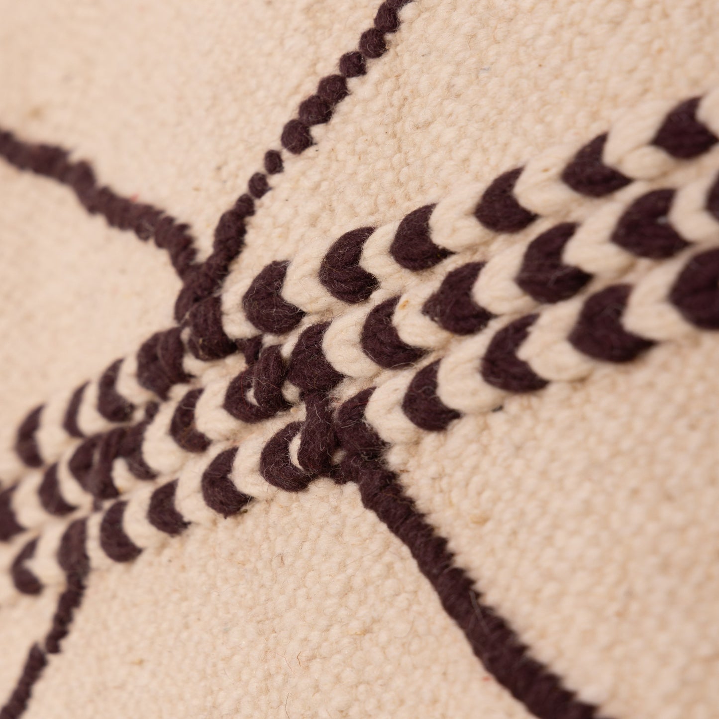 Large Akhnif Rug – Handwoven Moroccan Flatweave in Terracotta, Beige & Brown – Minimalist Tribal Diamond Design – Berber Wool Carpet ; 9,84 ft / 7,05 ft