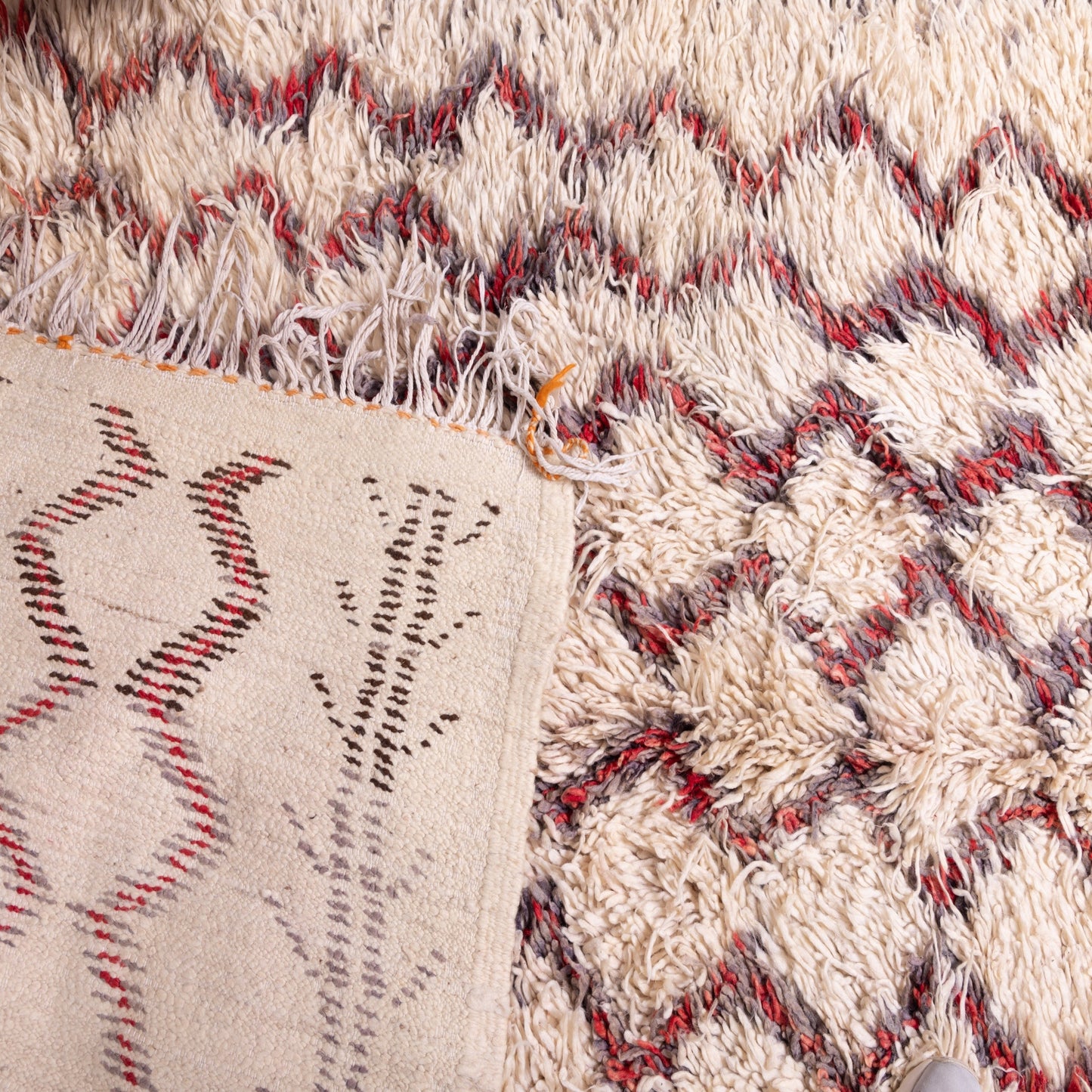 Vintage Moroccan Talsint Rug | Handwoven High-Pile Wool Carpet ; 9,19 ft /  5,91 ft