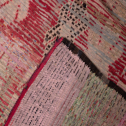 Vintage Moroccan Berber Rug – Handwoven Wool Carpet with Geometric & Floral Tribal Motifs