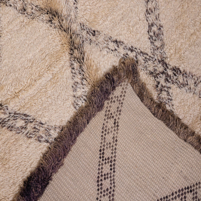 Large Vintage Beni Ourain Moroccan Rug | Handwoven Wool Berber Carpet ; 11,48 ft / 6,23 ft