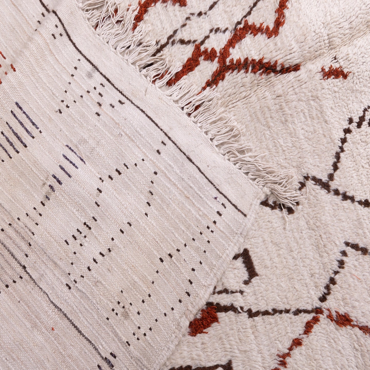 Vintage Azilal Rug - Handwoven Moroccan Wool Runner - Tribal Berber Symbols - Long & Narrow Rug