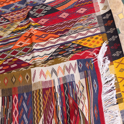 Handwoven Moroccan Akhnif Rug – A Stunning Bohemian Statement Piece ; 7,22 ft  / 3,61 ft