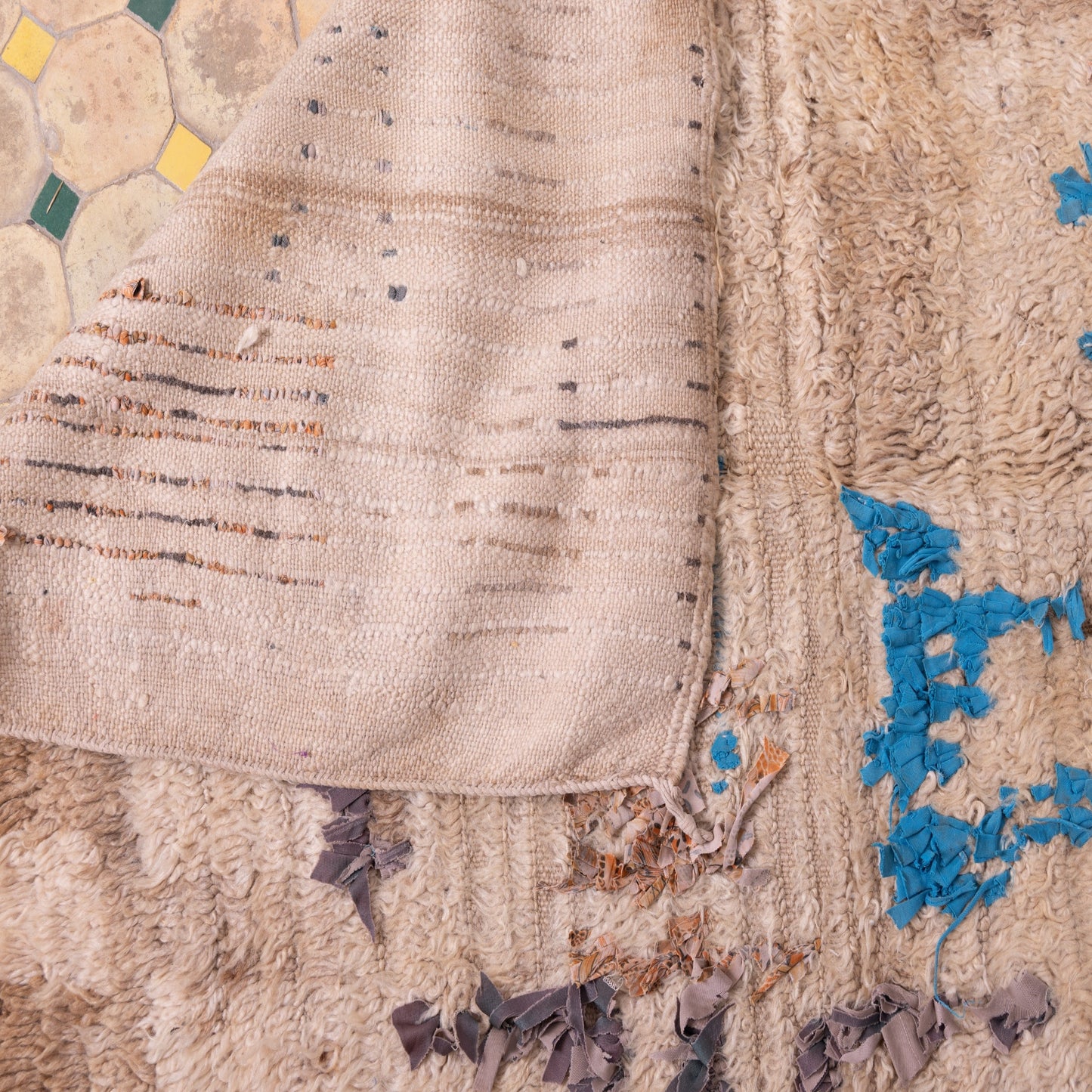 Vintage Azilal Rug - Handwoven Moroccan Wool  One of a Kind Boho Statement