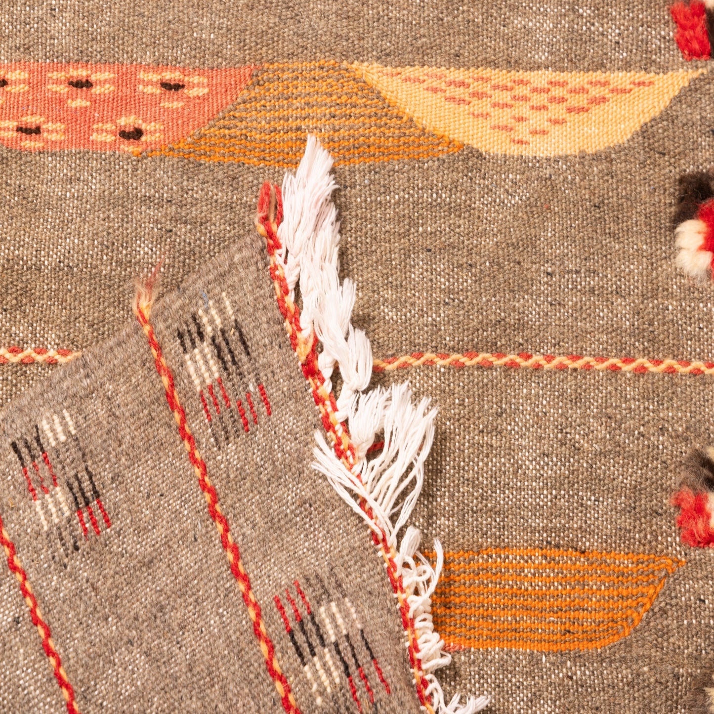 Moroccan Corridor Rug - Handwoven Runner - Earth Tones with Dune Motif
