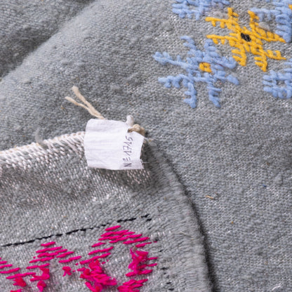 Handwoven Moroccan Akhnif Rug – Vibrant Berber Wool & Cotton Carpet