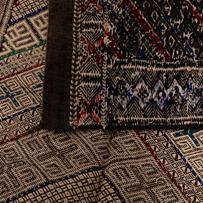 Vintage Moroccan Handwoven Berber Rug | Geometric Wool Tribal Runner ; 6,73 ft / 3,44 ft