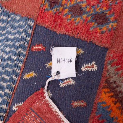 Handwoven Akhnif Moroccan Rug – Patchwork Berber Flatweave ; 6,89 ft / 3,94 ft