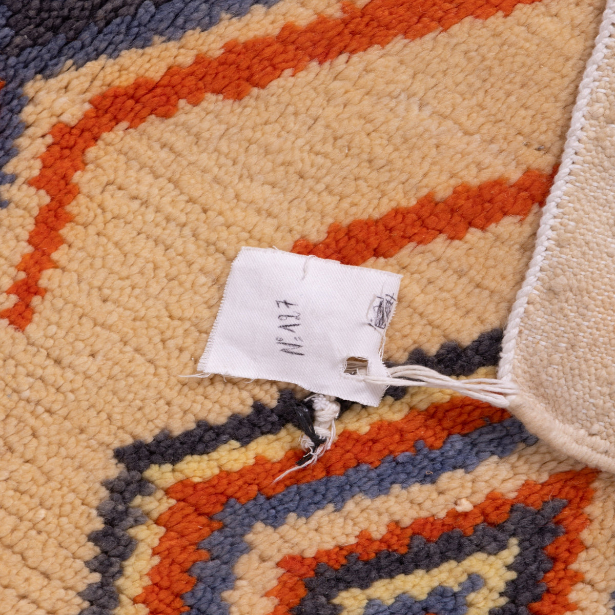 Handwoven Moroccan Boujad Rug – Authentic Berber Wool Carpet – Geometric Tribal Design
