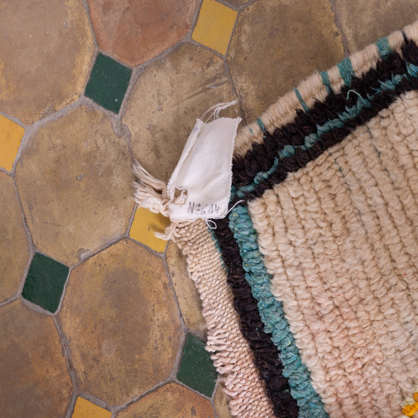 Vintage Azilal Rug - 100% Wool Moroccan Berber Carpet - Minimal Abstract Tribal Runner