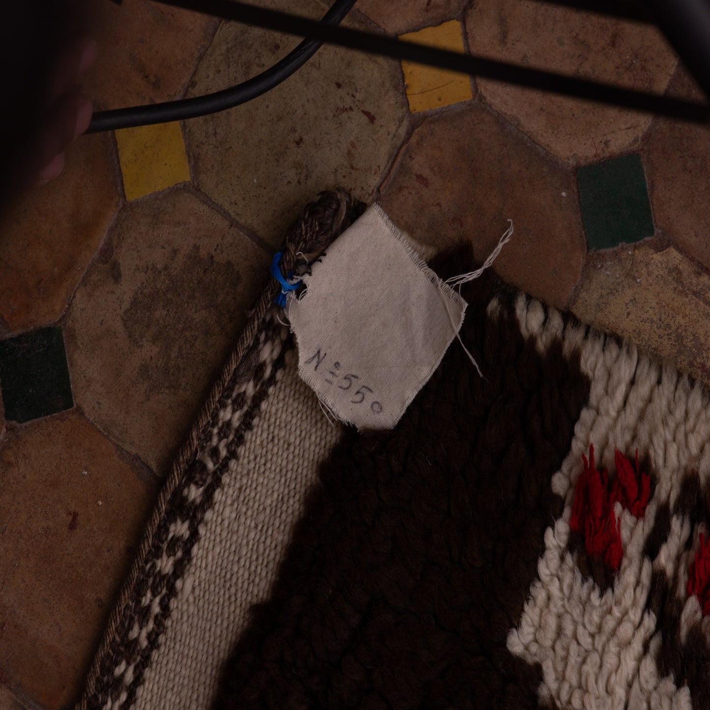 Vintage Moroccan Rehamna Rug – Handwoven Tribal Wool Carpet with Bold Geometric Motifs ; 9,19 ft / 4,92 ft