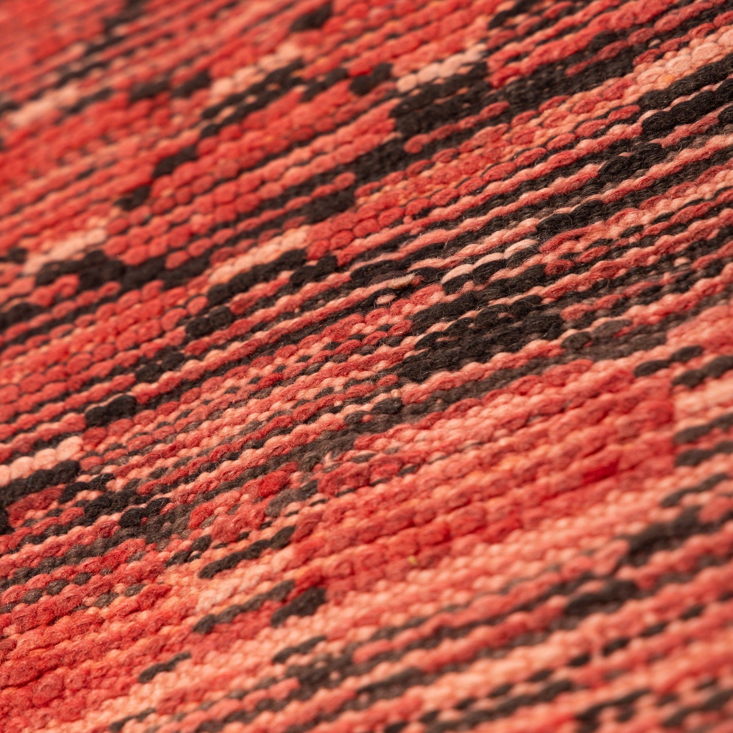 Vintage Moroccan Berber Runner Rug - Faded Red Diamond Pattern - Handmade Tribal Hallway Carpet