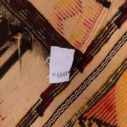 Handwoven Akhnif Moroccan Rug – Authentic Berber Wool & Cotton Weaving ; 10,17 ft / 4,43 ft