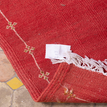 Handwoven Moroccan Akhnif Rug – Elegant Berber Wool & Cotton Carpet