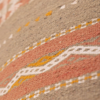 Striped Geometric Corridor Rug - 100% Wool Handwoven Runner
