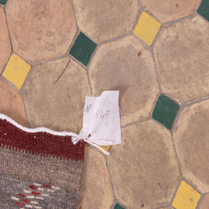 Handwoven Moroccan Akhnif Rug – Patchwork Bohemian Beauty ; 6,89 ft / 3,28 ft