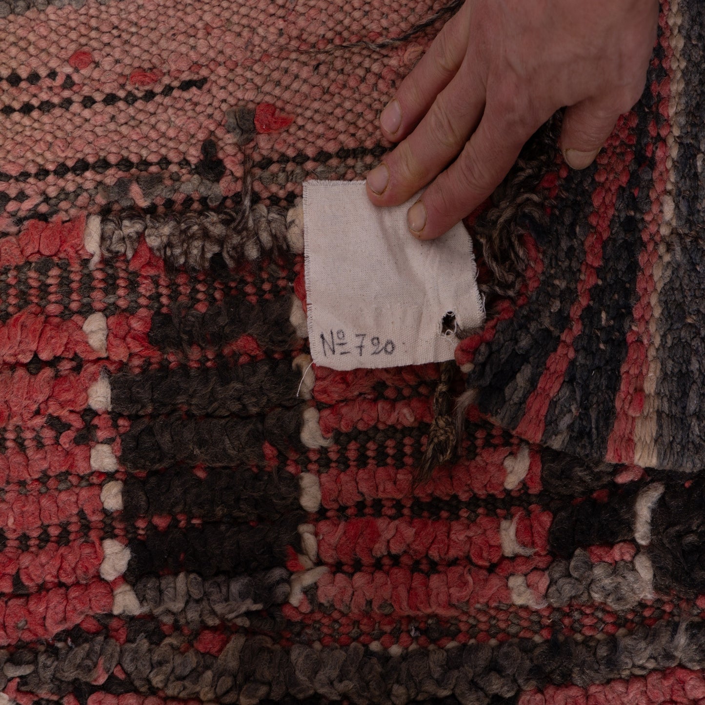 Vintage Moroccan Boujad Rug | Handwoven Berber Wool Carpet ; 8,20 ft / 6,56 ft