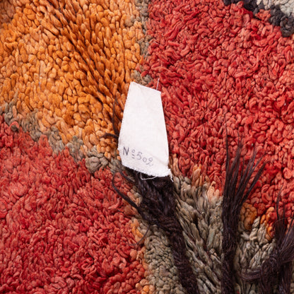 Vintage Moroccan Rehamna Rug – Handwoven Berber Carpet with Bold Geometric Patterns ; 10,01 ft / 5,74 ft