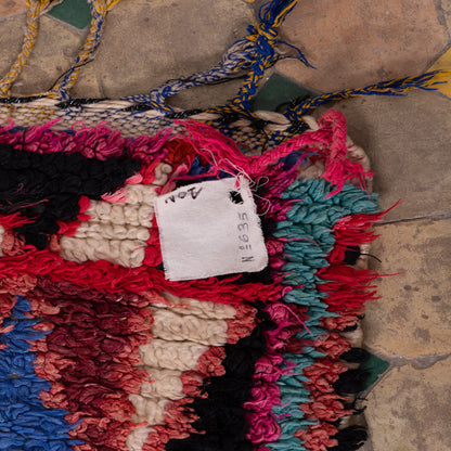 Desert Jewel” – Vintage Moroccan azilale Rug with Tribal Diamond Medallion