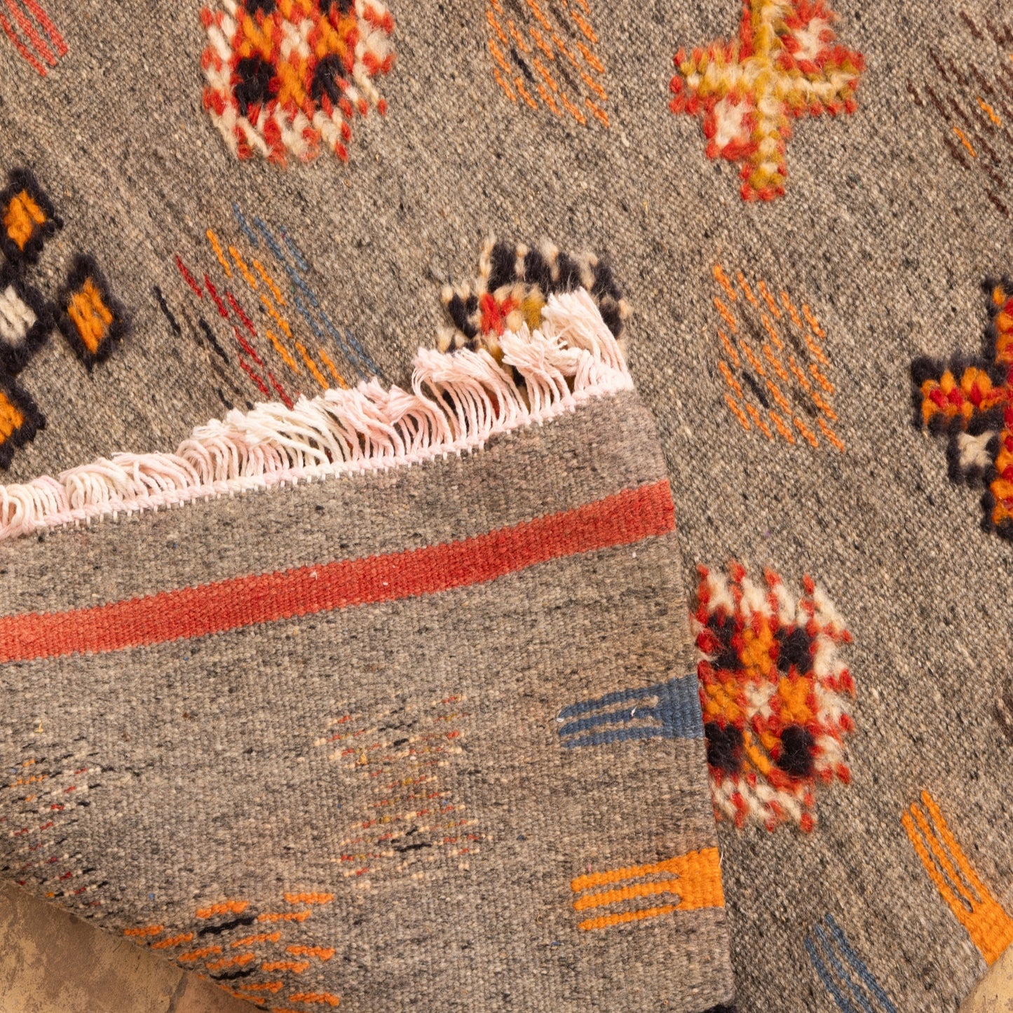 Moroccan Corridor Rug - Handwoven Berber Runner - Earthy Geometric Charm