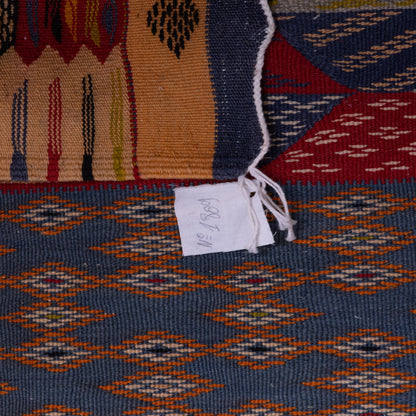 Handwoven Moroccan Akhnif Rug – Vibrant Berber Wool & Cotton Carpet ; 10,33 ft / 7,05 ft