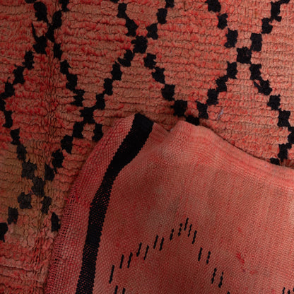 Vintage Moroccan Beni Ourain Rug – Handwoven Wool Diamond Lattice Carpet