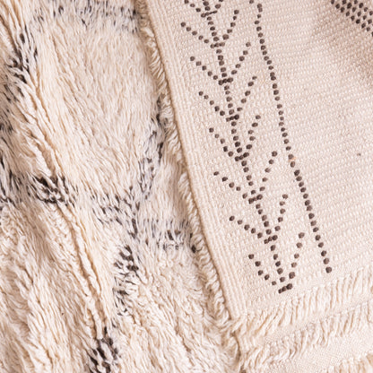 Large Vintage Moroccan Beni Ourain Rug | Authentic Handwoven Wool Carpet ; 12,30 ft  / 6,56 ft