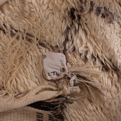 Handwoven Moroccan Berber Rug – Vintage Wool Carpet with Unique Tribal Geometric Patterns ; 12,63 ft / 6,07 ft