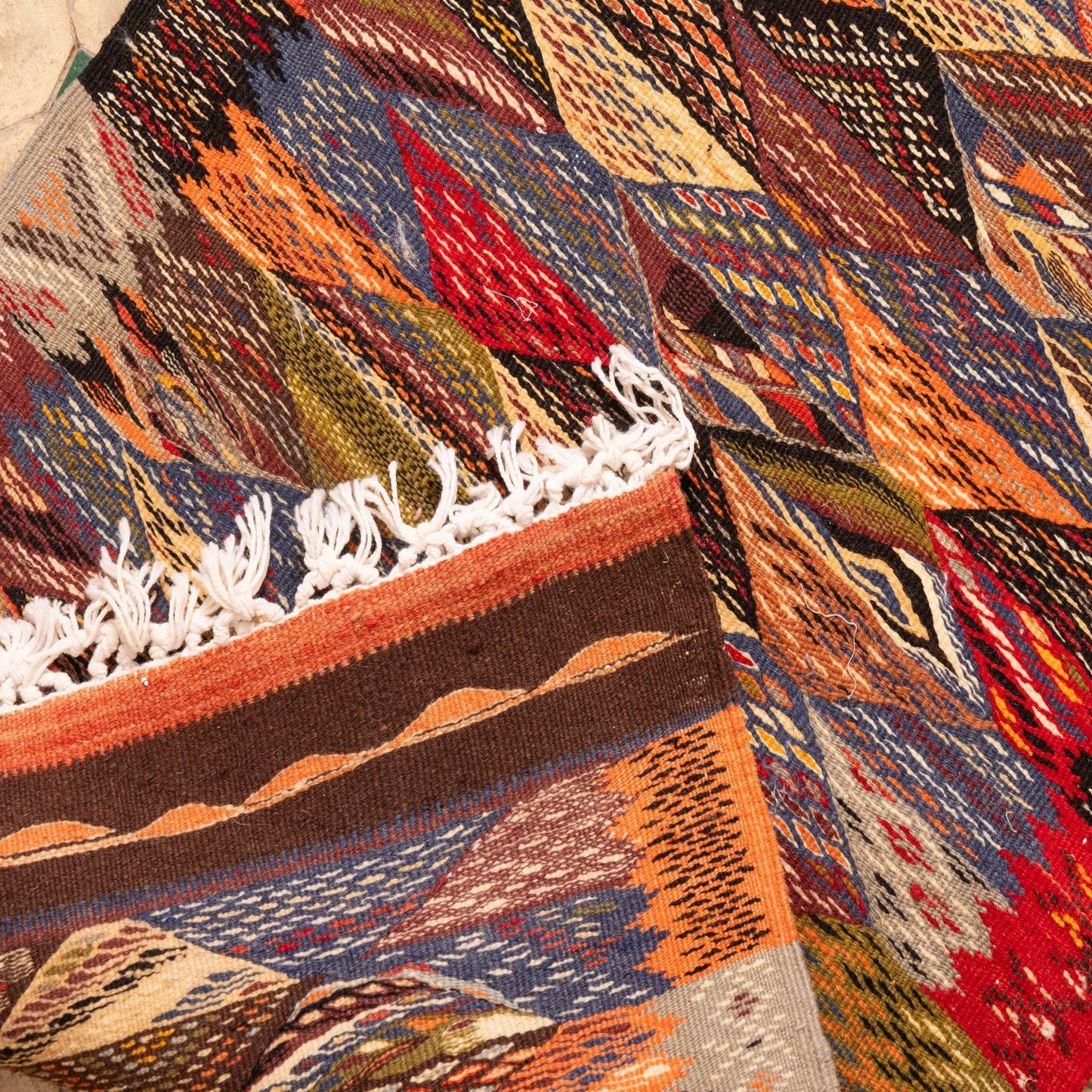 Moroccan Corridor Rug - Handwoven Runner - Tribal Mosaic Design