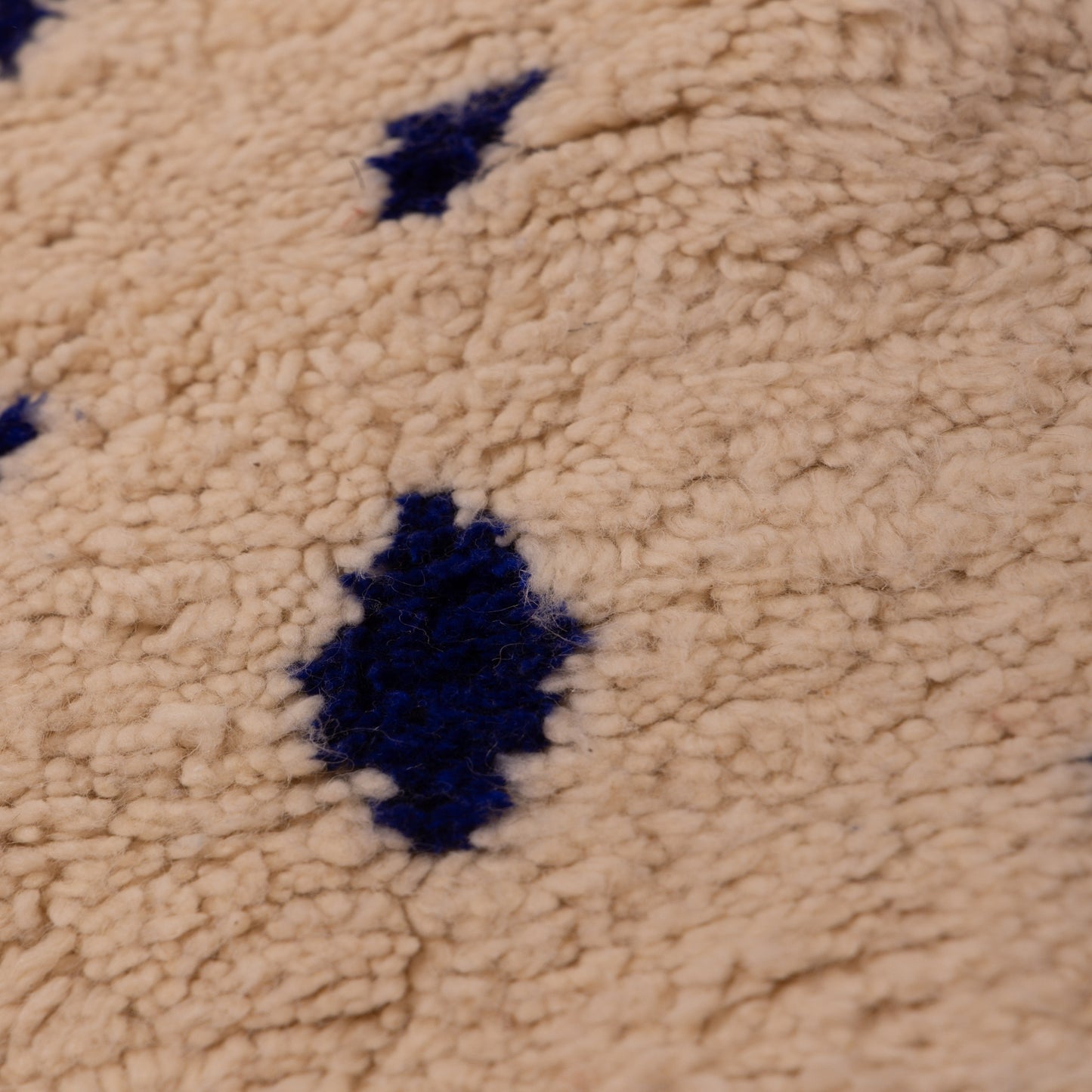 Blue Tribal Azilal Rug - Handmade Moroccan Wool & Cotton Carpet - Small Boho Berber Runner